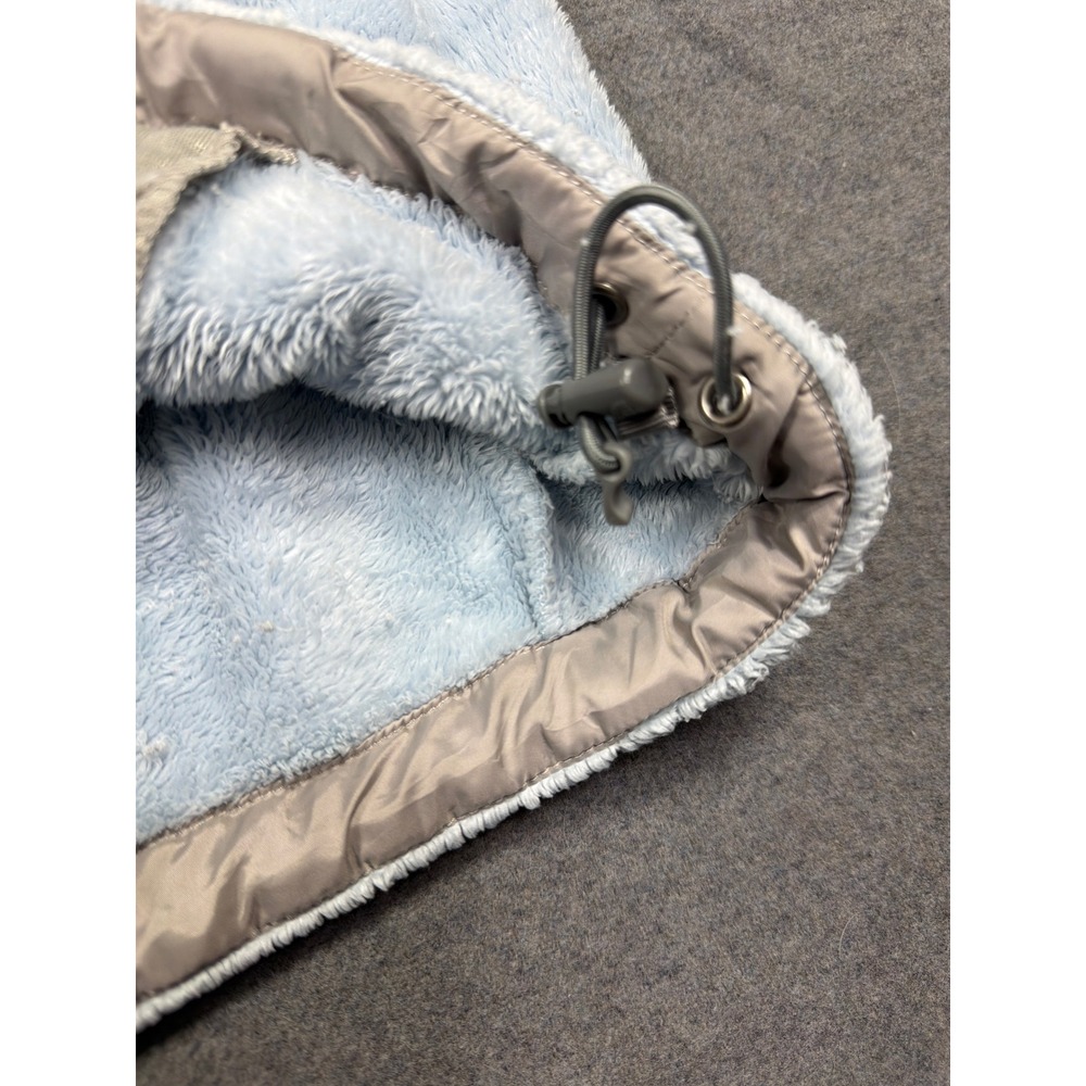 The North Face Jacket Womens XL Osito Fuzzy Fleece Light Blue Grey Full Zip - Picture 8 of 9